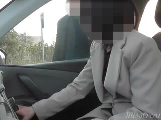 Dogging My Wife in Public Car lovemaking and Jerks off a