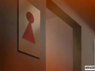 エロアニメ 女性 上の ザ· トイレ